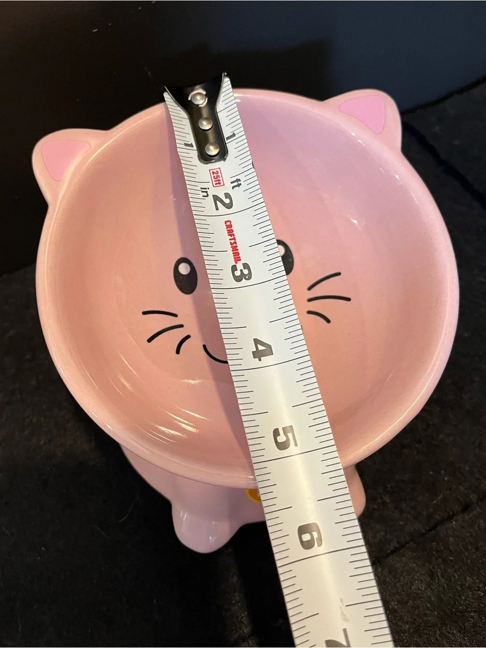 Pink Cat Ceramic Elevated Cat Bowl by Nice Paws